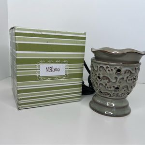 Scentsy Milano Full Size Warmer Renaissance Blue with Brown Highlights RETIRED